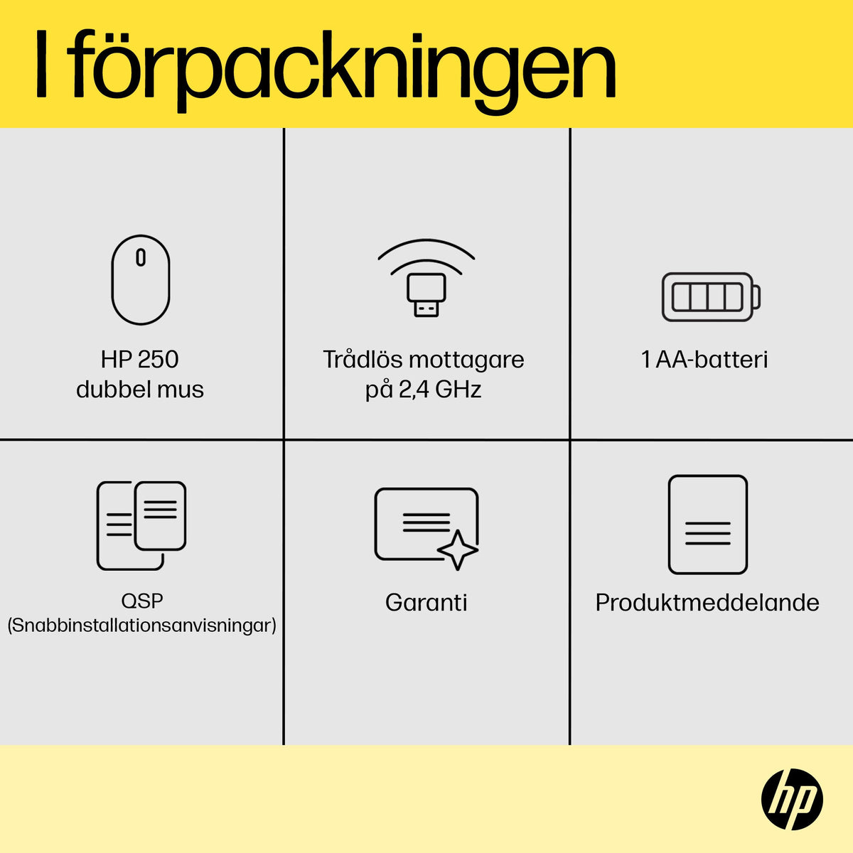 HP 250 dubbel mus