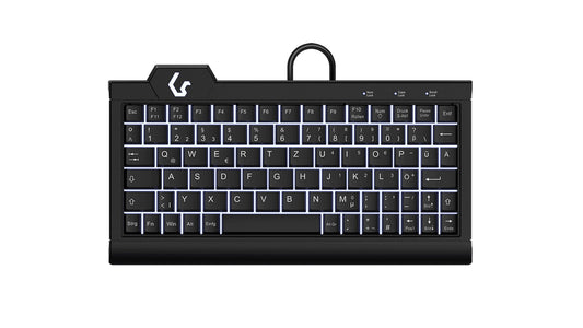 KeySonic KSK-3010ELC (DE) tangentbord Hem USB QWERTZ tyska Svart