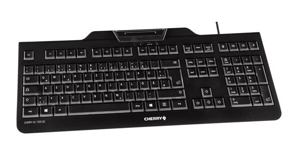 CHERRY KC 1000 SC tangentbord Universal USB AZERTY Belgiskt Svart