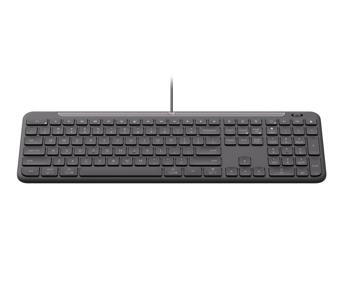 Logitech Signature Slim Wired K620 For Business tangentbord Universal USB QWERTY Nordic grafit