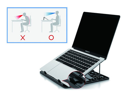 Conceptronic ERGO Laptop Cooling Stand Ställ till bärbara datorer Svart 39,6 cm (15.6")