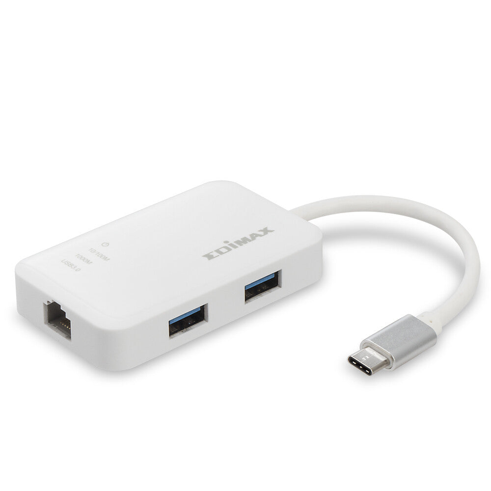 Edimax EU-4308 dockningsstationer för bärbara datorer USB 3.2 Gen 1 (3.1 Gen 1) Type-C Vit