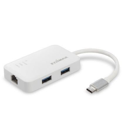 Edimax EU-4308 dockningsstationer för bärbara datorer USB 3.2 Gen 1 (3.1 Gen 1) Type-C Vit