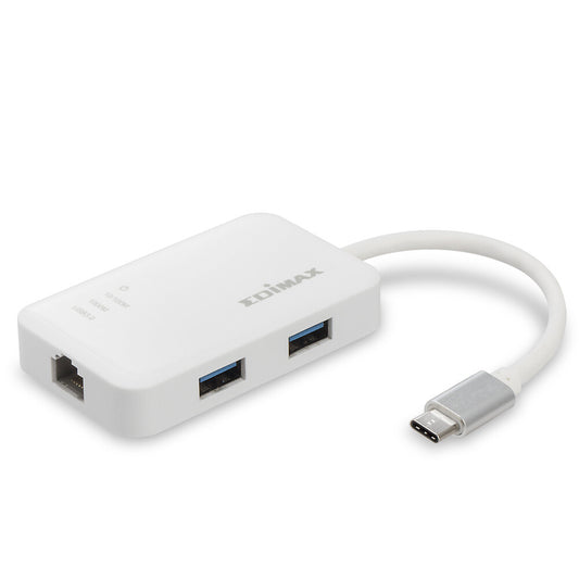 Edimax EU-4308 dockningsstationer för bärbara datorer USB 3.2 Gen 1 (3.1 Gen 1) Type-C Vit