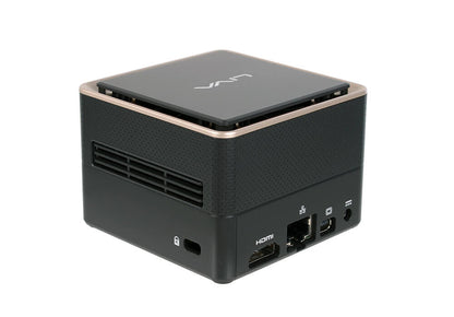 ECS LIVA Q3 Plus AMD Ryzen Embedded V1000 V1605B 8 GB DDR4-SDRAM 128 GB eMMC Mini PC Mini-PC Svart