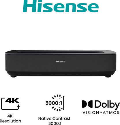 Hisense PL1SE storbilds-tv Ultra short throw-projektor 2100 ANSI-lumen UHD 4K (3840x2160) Svart, Mörkgrå