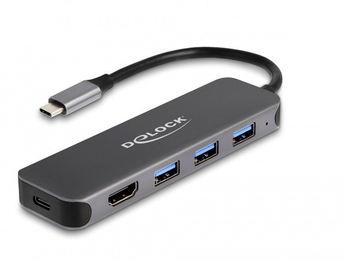 DeLOCK 64171 dockningsstationer för bärbara datorer USB 3.2 Gen 1 (3.1 Gen 1) Type-C Grå