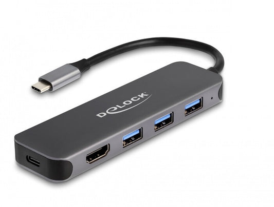 DeLOCK 64171 dockningsstationer för bärbara datorer USB 3.2 Gen 1 (3.1 Gen 1) Type-C Grå