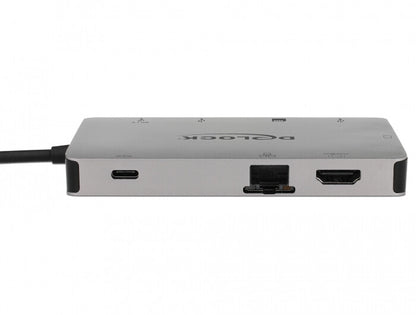 DeLOCK 87735 dockningsstationer för bärbara datorer Kabel USB 3.2 Gen 1 (3.1 Gen 1) Type-C Grå
