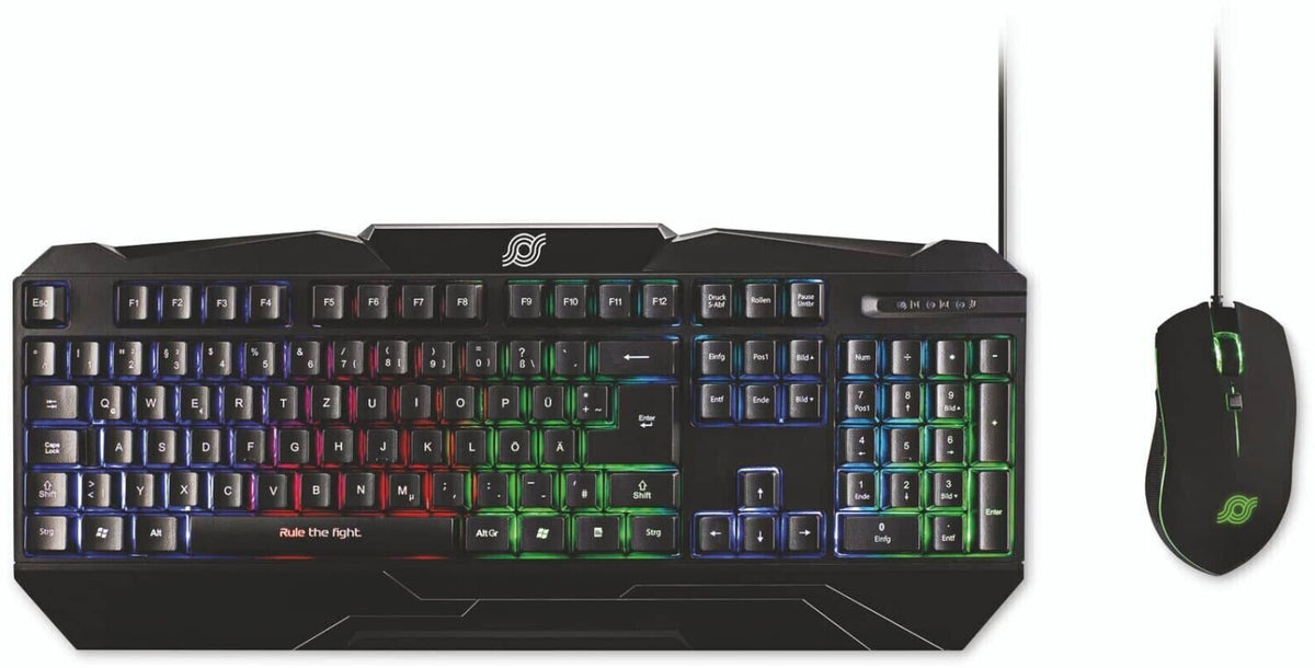MediaRange MRGS102 tangentbord Mus inkluderad Spela USB QWERTZ tyska Svart