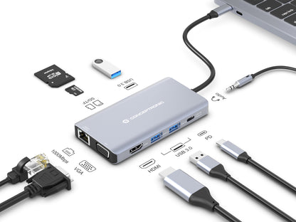 Conceptronic DONN20G Kabel USB 3.2 Gen 1 (3.1 Gen 1) Type-C Grå