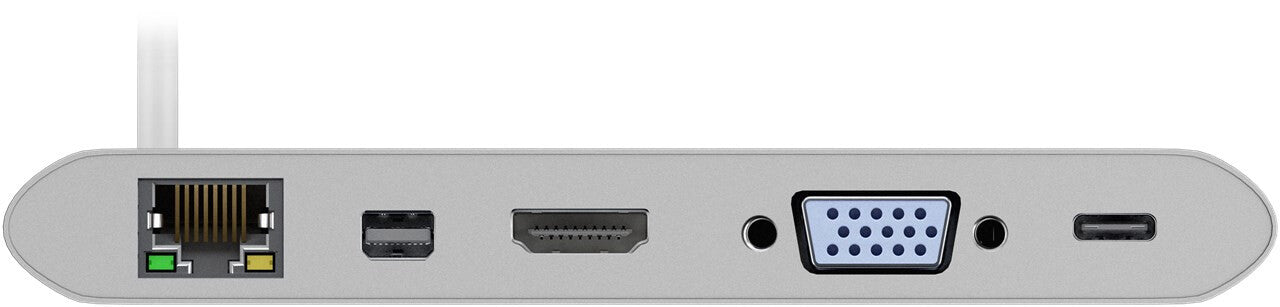 Goobay 62113 dockningsstationer för bärbara datorer Kabel USB 3.2 Gen 1 (3.1 Gen 1) Type-C Silver