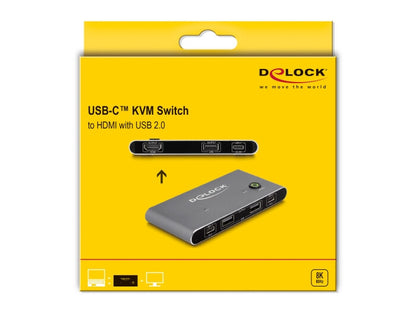 DeLOCK 11486 KVM-switchar Antracit