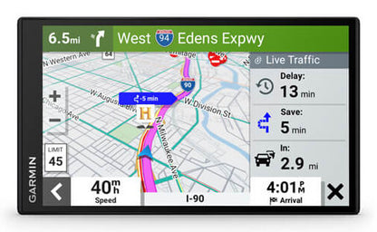 Garmin DriveSmart 76 navigatorer Fast 17,8 cm (7") TFT Pekskärm 239,6 g Svart