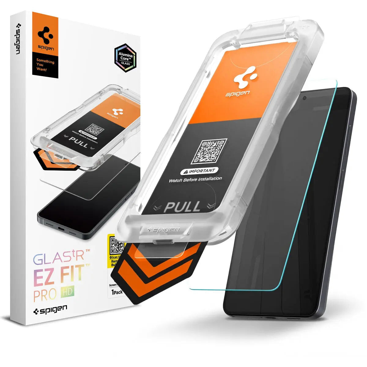 Spigen GLAS.tR EZ Fit Pro HD Genomskinligt skärmskydd Samsung 1 styck
