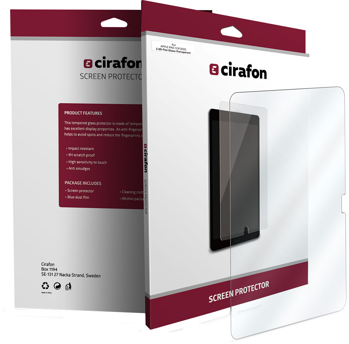 Cirafon CG-TG-APL-IDP10GEN skärmskydd för surfplatta Genomskinligt skärmskydd Apple 1 styck