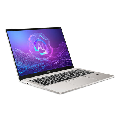 MSI Prestige A16 Al+A3HMG-036 AMD Ryzen AI 9 365 Bärbar dator 40,6 cm (16") Quad HD+ 32 GB LPDDR5x-SDRAM 1 TB SSD Wi-Fi 7 (802.11be) Windows 11 Home Silver