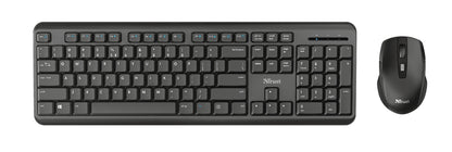 Trust TKM-350 tangentbord Mus inkluderad Kontor RF Trådlös QWERTZ tyska Svart