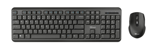 Trust TKM-350 tangentbord Mus inkluderad Kontor RF Trådlös QWERTZ tyska Svart