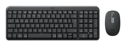 Logitech MK250 Compact Bluetooth Wireless Combo tangentbord Mus inkluderad Universal Trådlös RF + Bluetooth QWERTZ tyska grafit