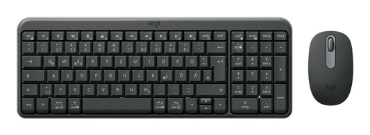 Logitech MK250 Compact Bluetooth Wireless Combo tangentbord Mus inkluderad Universal Trådlös RF + Bluetooth QWERTZ tyska grafit