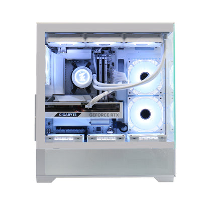 Hyrican GAMEMAX ICE 7407 AMD Ryzen™ 7 7800X3D 32 GB DDR5-SDRAM 2 TB SSD NVIDIA GeForce RTX 5080 Windows 11 Home Midi Tower PC Vit