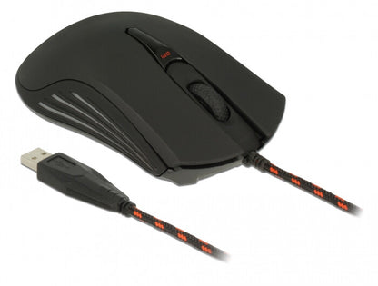 DeLOCK 12531 datormöss Spela Ambidextrous USB Type-A Optisk 4800 DPI