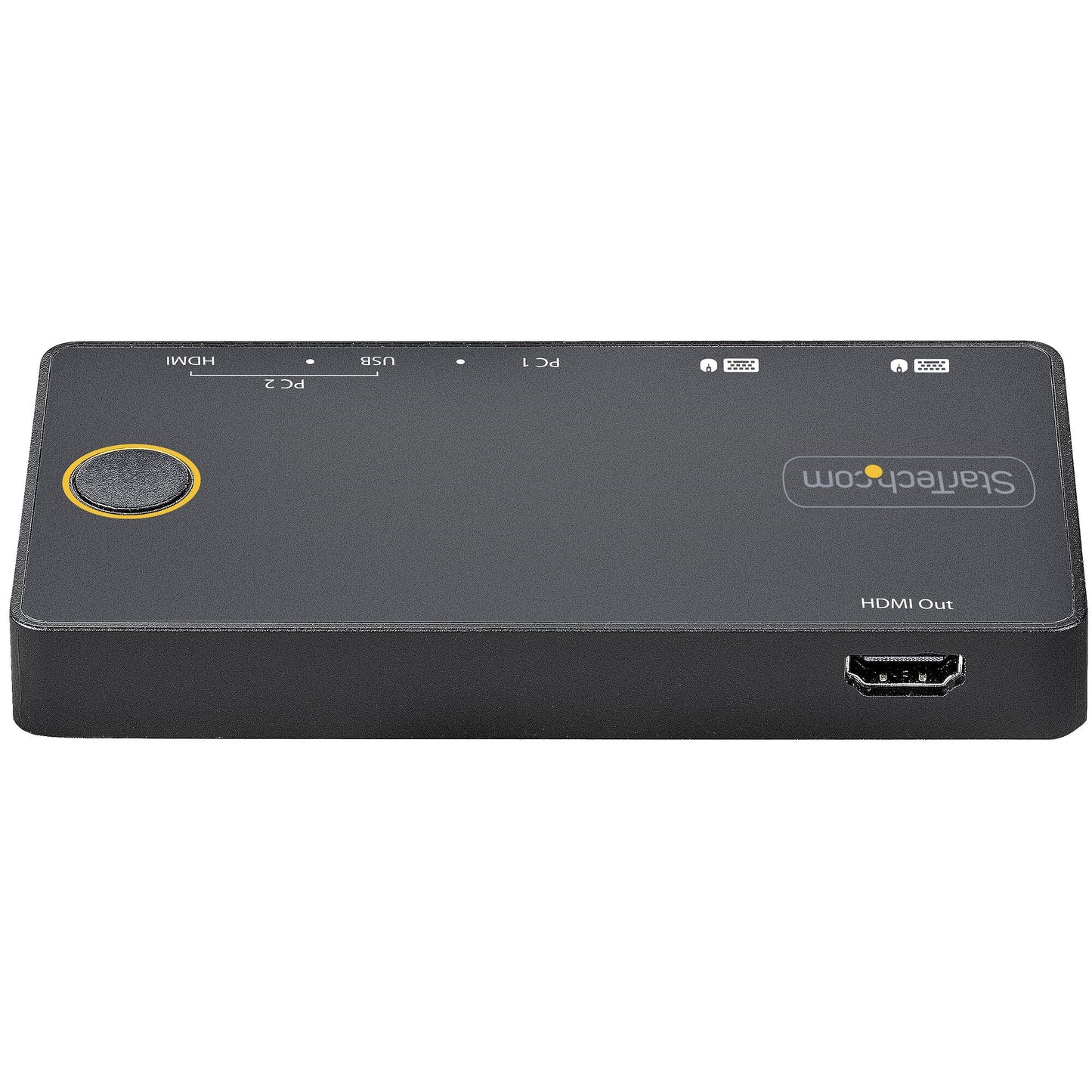 StarTech.com 2-ports hybrid USB-A + HDMI och USB-C KVM-switch - Enskild 4K 60 Hz HDMI 2.0-skärm - Kompakt HDMI KVM-switch för stationär/bärbar dator - USB-bussdriven - Thunderbolt 3-kompatibel
