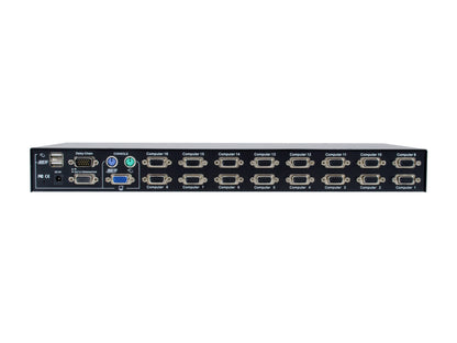 LevelOne KVM-3216 KVM-switchar Rackmontering Svart
