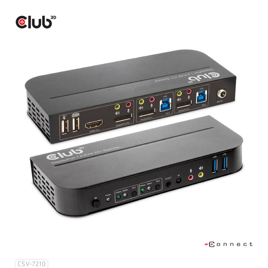 CLUB3D CSV-7210 KVM-switchar Svart