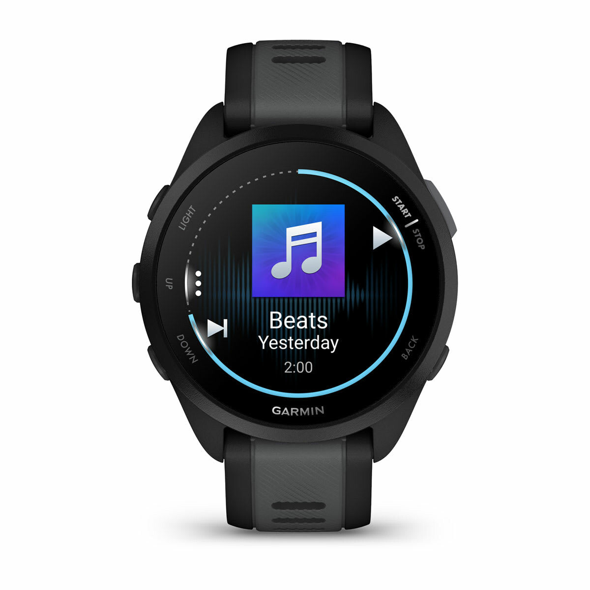 Garmin Forerunner 165 Music 3,05 cm (1.2") AMOLED 43 mm Digital 390 x 390 pixlar Pekskärm Svart GPS