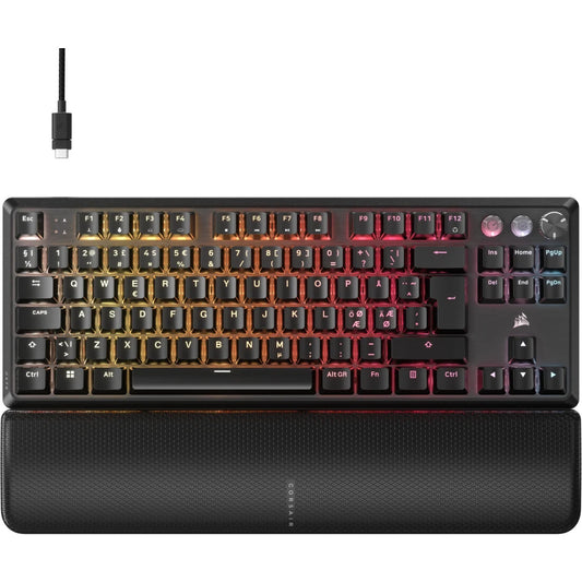Corsair K70 PRO TKL tangentbord Spela USB Nordic Svart