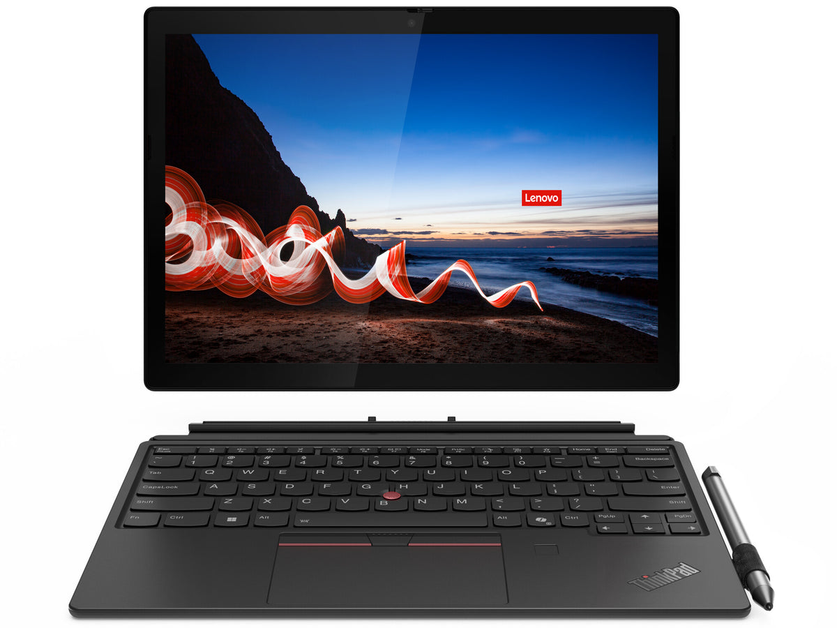 Lenovo ThinkPad X12 Detachable Gen 2 Intel Core Ultra 5 134U Hybrid (2-i-1) 31,2 cm (12.3") Pekskärm Full HD+ 16 GB LPDDR5x-SDRAM 512 GB SSD Wi-Fi 6E (802.11ax) Windows 11 Pro tyska Svart