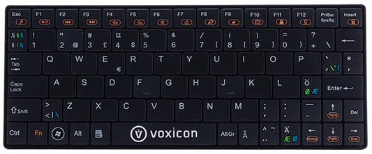 Voxicon SM411 tangentbord Kontor RF Trådlös QWERTY Nordic Svart
