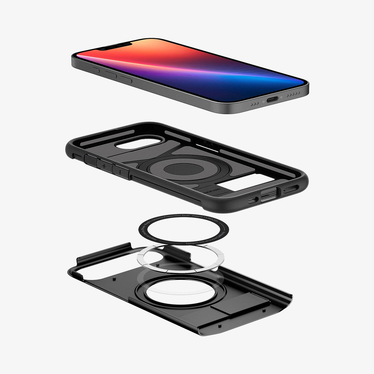 Spigen Slim Armor (MagFit) mobiltelefonfodral 15,5 cm (6.1") Mobilskal Svart