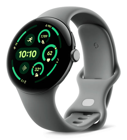 Google Pixel Watch 3 AMOLED 45 mm Digital Pekskärm Grå Wi-Fi GPS