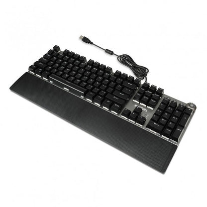 iBox AURORA K-4 tangentbord Spela USB QWERTY Svart, Silver