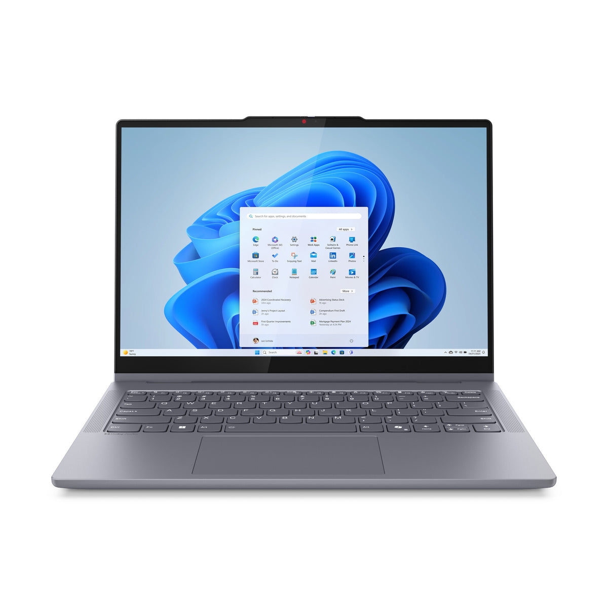 Lenovo IdeaPad 5 2-in-1 14IAL10 Intel Core Ultra 5 225H Hybrid (2-i-1) 35,6 cm (14") Pekskärm WUXGA 16 GB LPDDR5x-SDRAM 512 GB SSD Wi-Fi 7 (802.11be) Windows 11 Home tyska Grå