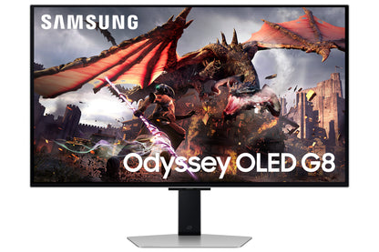Samsung G80SD platta pc-skärmar 81,3 cm (32") 3840 x 2160 pixlar 4K Ultra HD OLED Silver