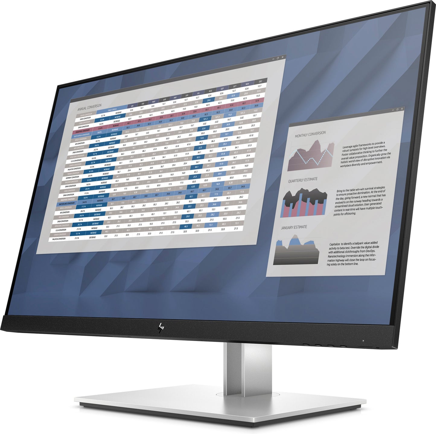 HP E-Series E27 G4 platta pc-skärmar 68,6 cm (27") 1920 x 1080 pixlar Full HD LED Svart