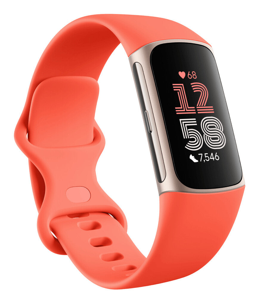 Fitbit Charge 6 AMOLED Armband med aktivitetsspårare Champagne, Guld