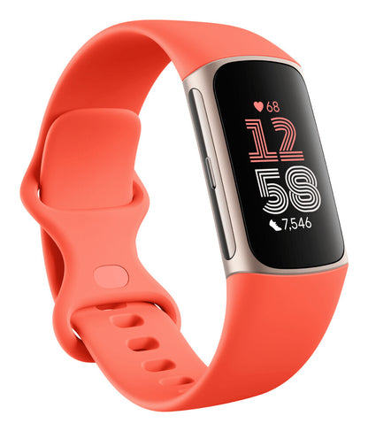 Fitbit Charge 6 AMOLED Armband med aktivitetsspårare Champagne, Guld