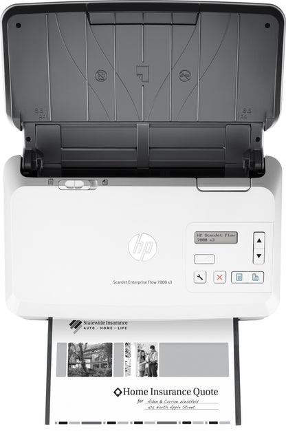 HP ScanJet Enterprise Flow 7000 s3 Arkmatad skanner 600 x 600 DPI A4 Vit