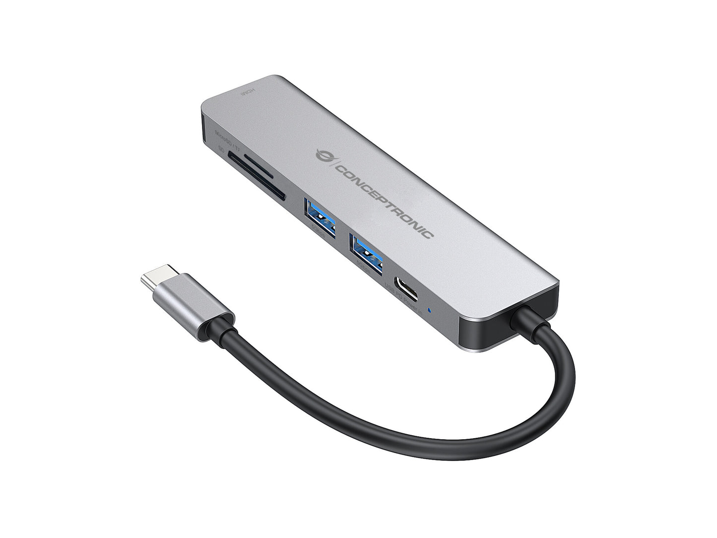 Conceptronic DONN02G dockningsstationer för bärbara datorer USB 3.2 Gen 1 (3.1 Gen 1) Type-C Gjuten aluminium