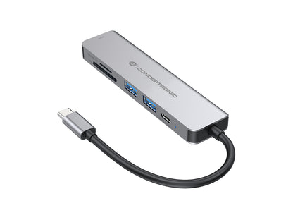 Conceptronic DONN02G dockningsstationer för bärbara datorer USB 3.2 Gen 1 (3.1 Gen 1) Type-C Gjuten aluminium