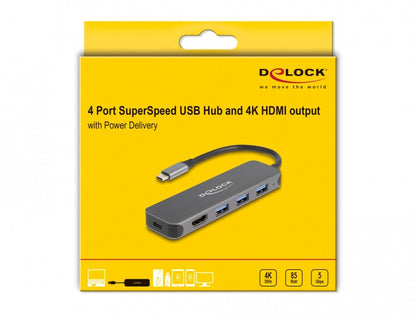 DeLOCK 64171 dockningsstationer för bärbara datorer USB 3.2 Gen 1 (3.1 Gen 1) Type-C Grå