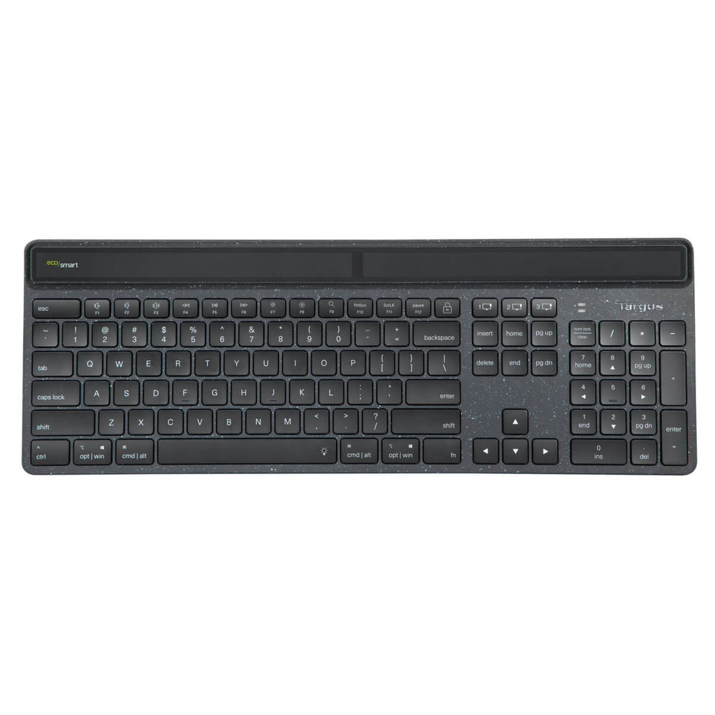 Targus Sustainable Energy Harvesting EcoSmart tangentbord Universal Bluetooth QWERTY Nordic Svart