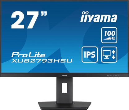 iiyama ProLite XUB2793HSU-B7 platta pc-skärmar 68,6 cm (27") 1920 x 1080 pixlar Full HD LED Svart