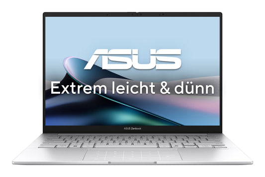 ASUS Zenbook 14 OLED UX3405CA-ST775X Intel Core Ultra 9 285H Bärbar dator 35,6 cm (14") WQXGA+ 32 GB LPDDR5x-SDRAM 1 TB SSD Wi-Fi 7 (802.11be) Windows 11 Pro tyska Silver