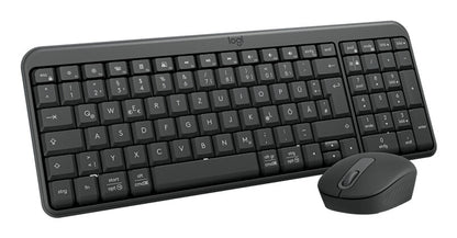 Logitech MK250 Compact Bluetooth Wireless Combo tangentbord Mus inkluderad Universal Trådlös RF + Bluetooth QWERTZ tyska grafit